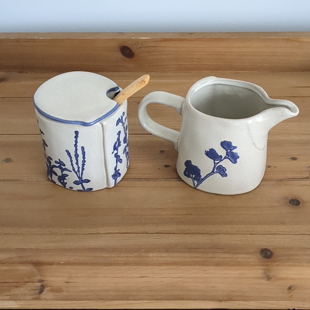 NWOT Cream & Sugar Set - The English Garden - Picture 2 of 5
